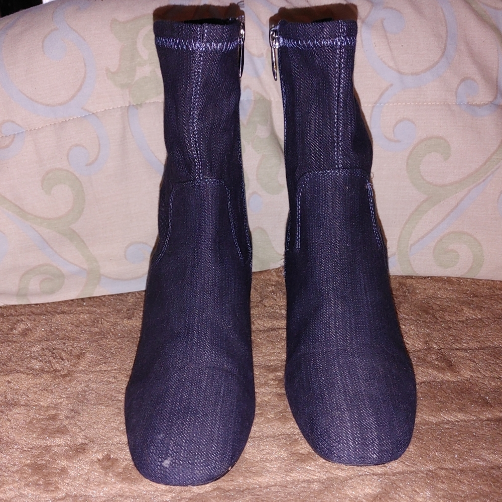 Franco Sarto Denim Look Heels - Picture 3 of 9